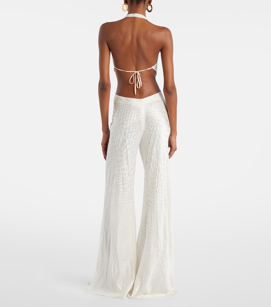  Roberto Cavalli Roberto Cavalli Embellished Halterneck Jumpsuit 