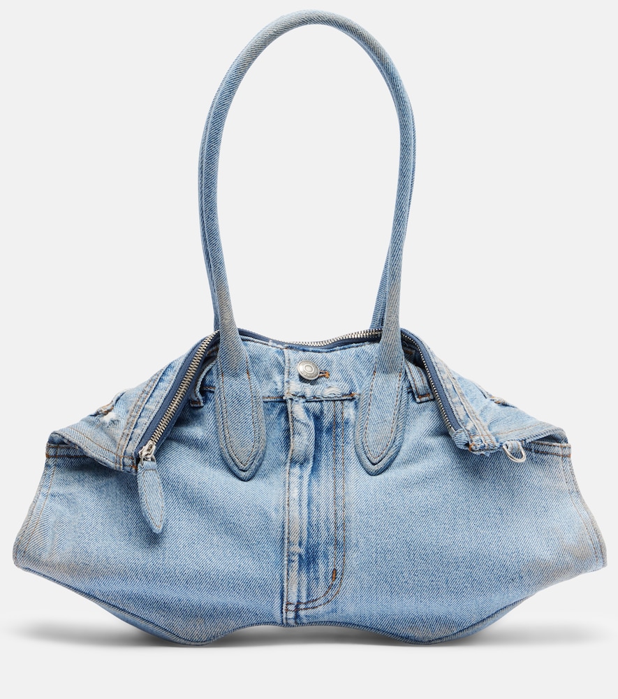 Schultertasche Manta Medium aus Denim