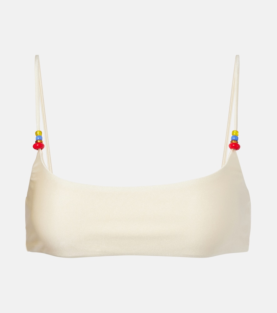 Jade Swim Muse beaded bikini top