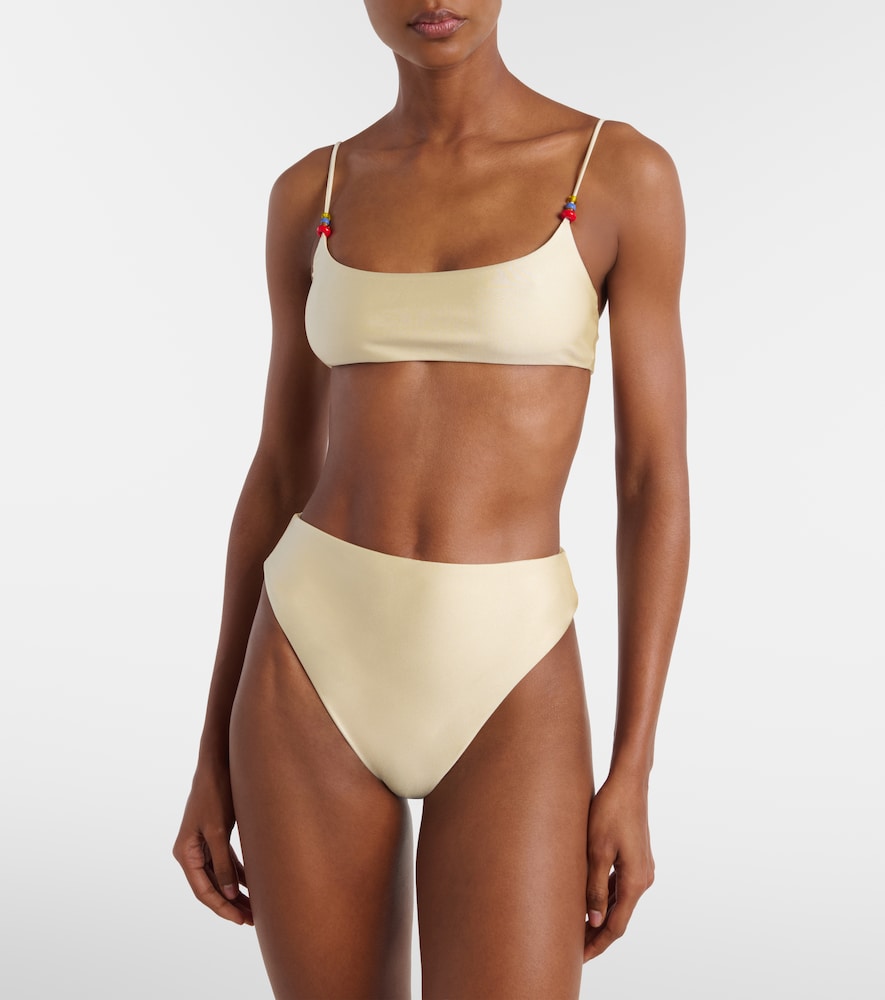 Jade Swim Muse beaded bikini top