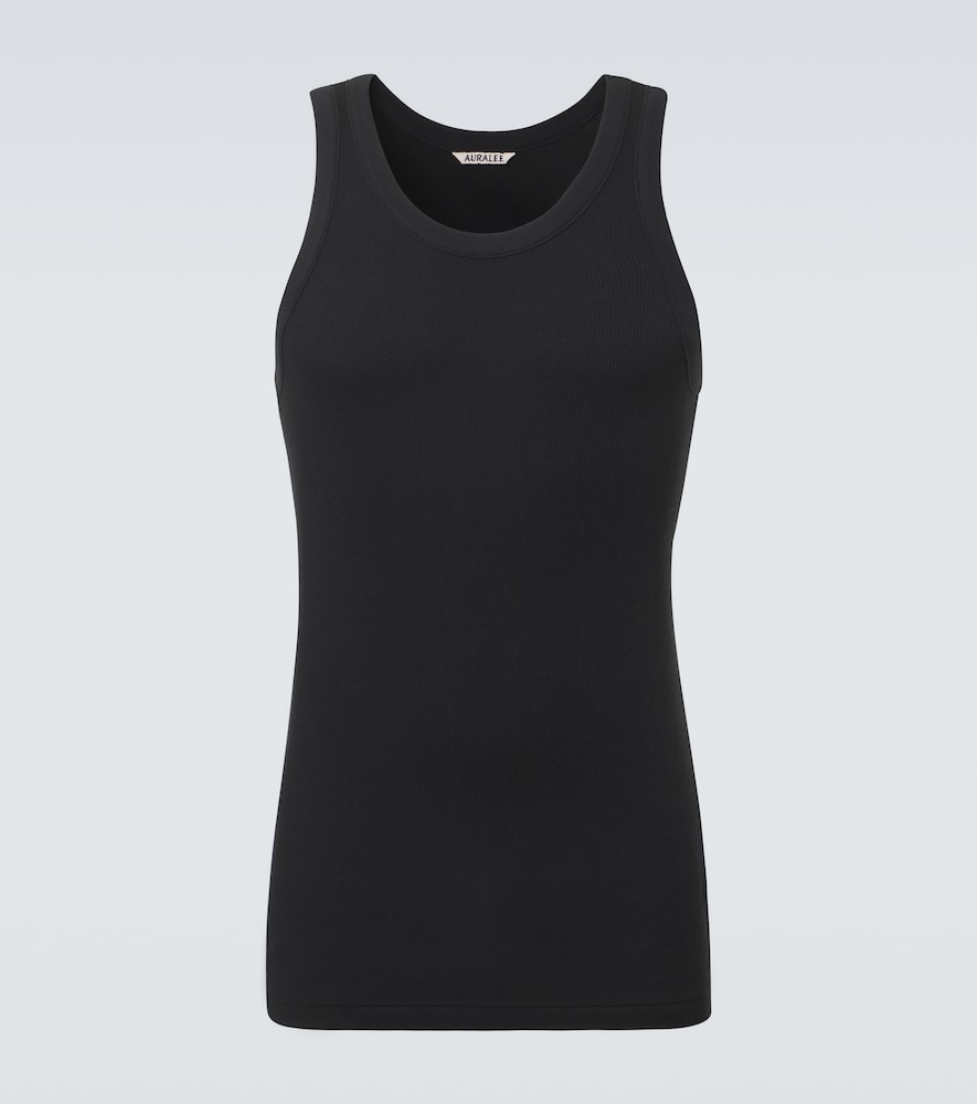 Auralee Ribbed-knit cotton tank top