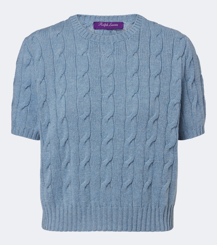 Ralph Lauren Collection Women's Blue Cable-Knit Cashmere Sweater UK Size 8 - Mytheresa