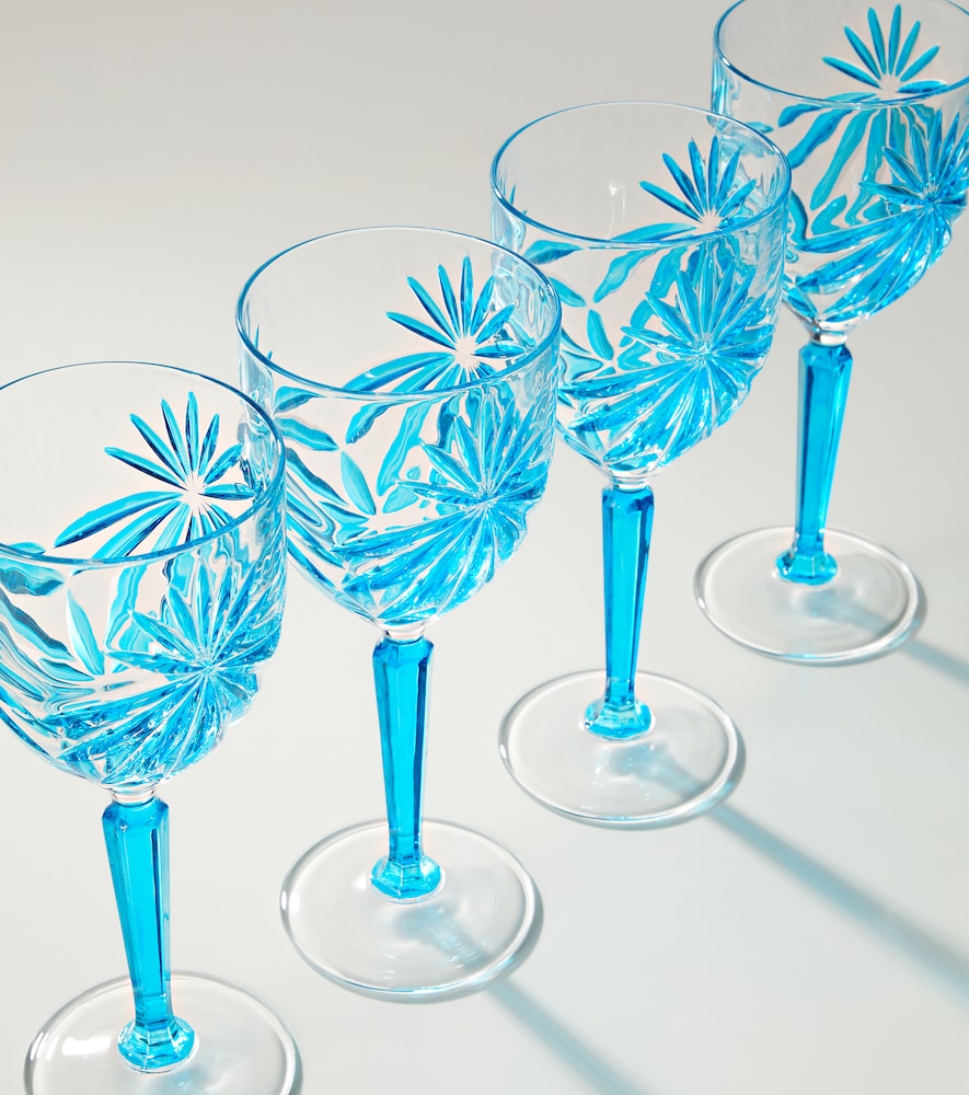  Les-ottomans Les-ottomans Set Of 4 Crystal Wine Glasses 