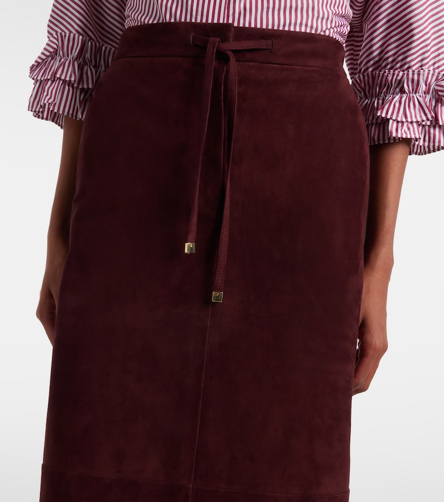  's Max Mara 's Max Mara Suede Midi Skirt 