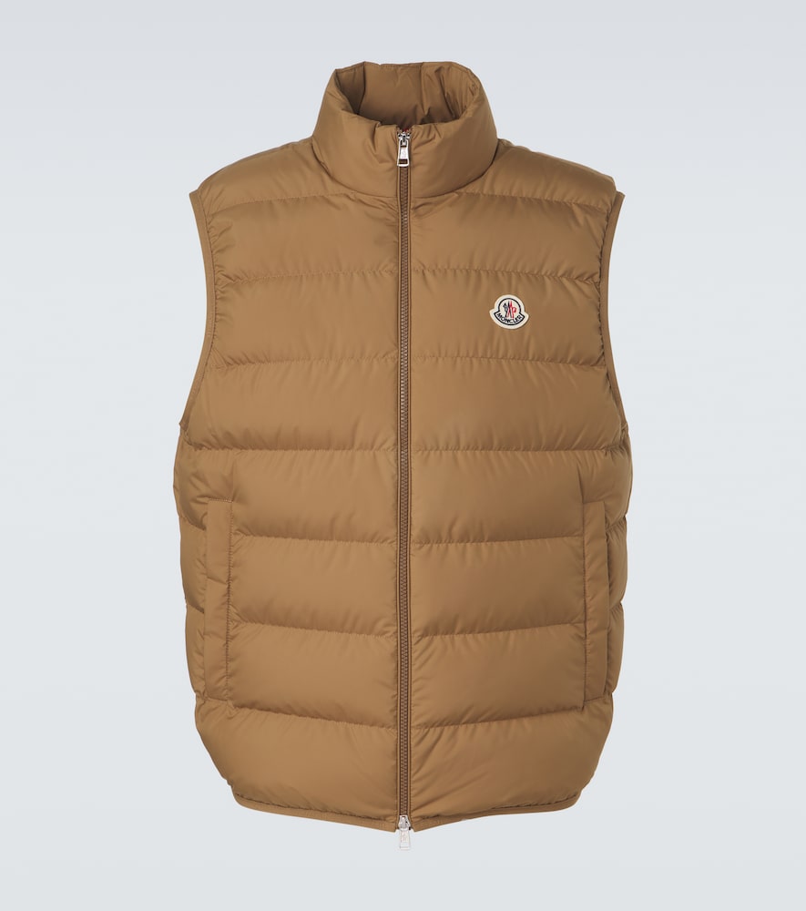 Moncler Men's Brown Contrin Down Vest UK Size 40 - Mytheresa