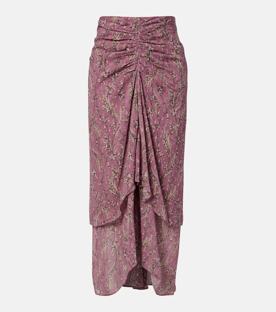Veronica Beard Women's Purple Sira Floral Midi Skirt UK Size 6 - Mytheresa