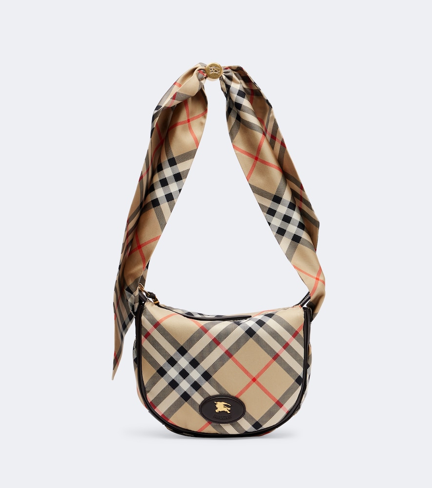 Schultertasche  Check aus Seidentwill