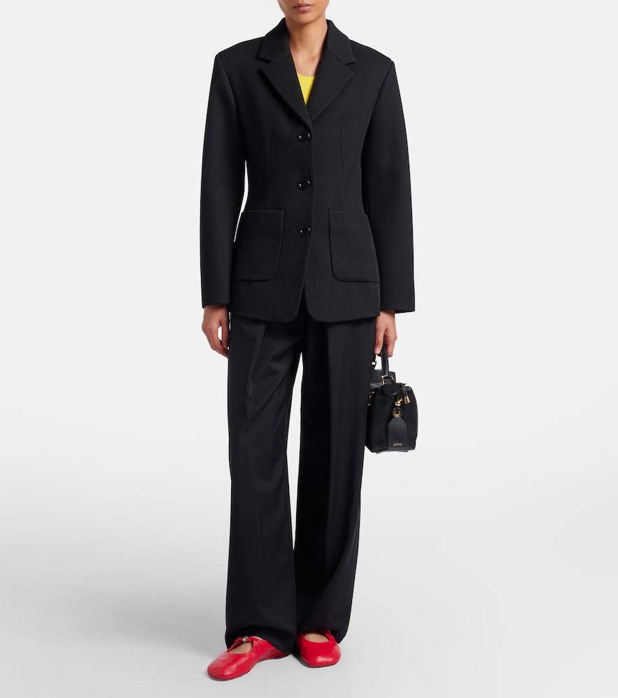 Loewe Logo wool mid-rise straight pants