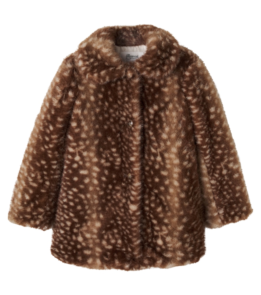 Cappotto Doogie in teddy con stampa