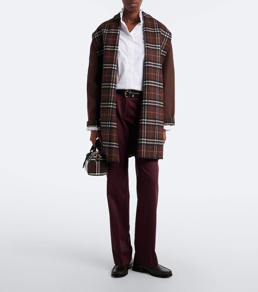 Burberry Check Belted Coat
