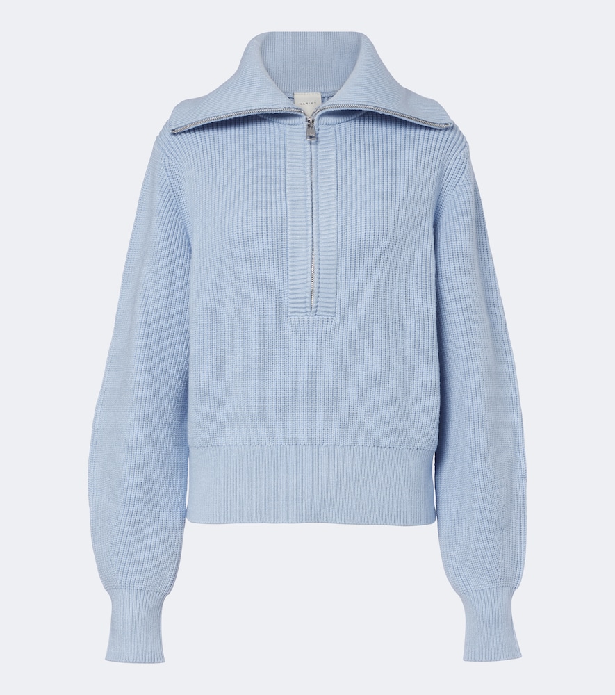 Maura Ribbed-Knit Half-Zip Sweater