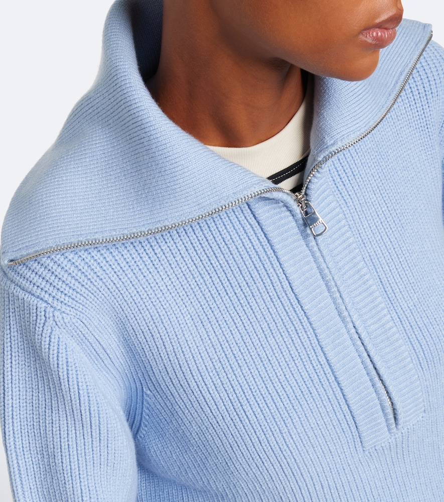 Maura Ribbed-Knit Half-Zip Sweater
