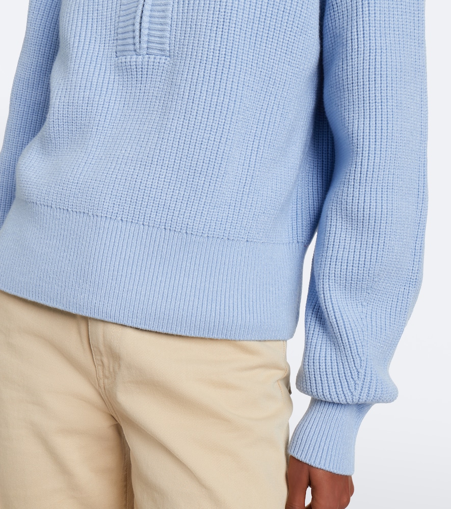 Maura Ribbed-Knit Half-Zip Sweater