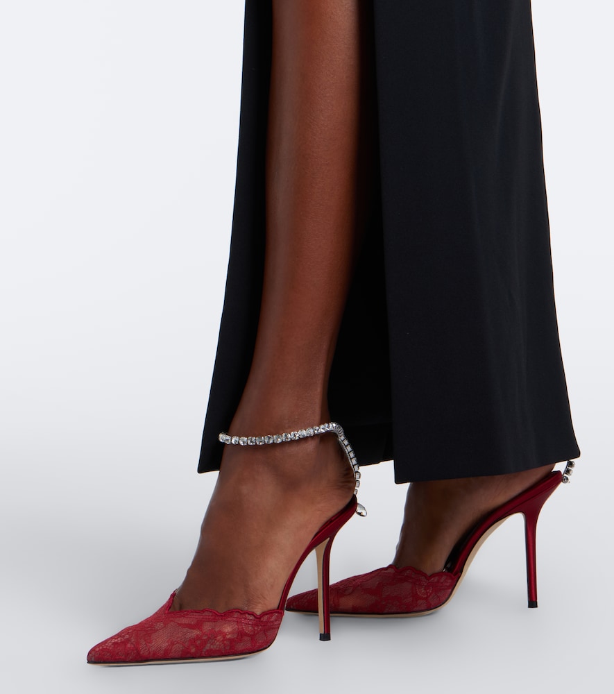 Saeda Embellished Lace Pumps