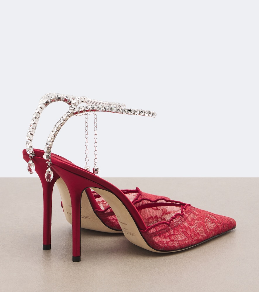 Saeda Embellished Lace Pumps