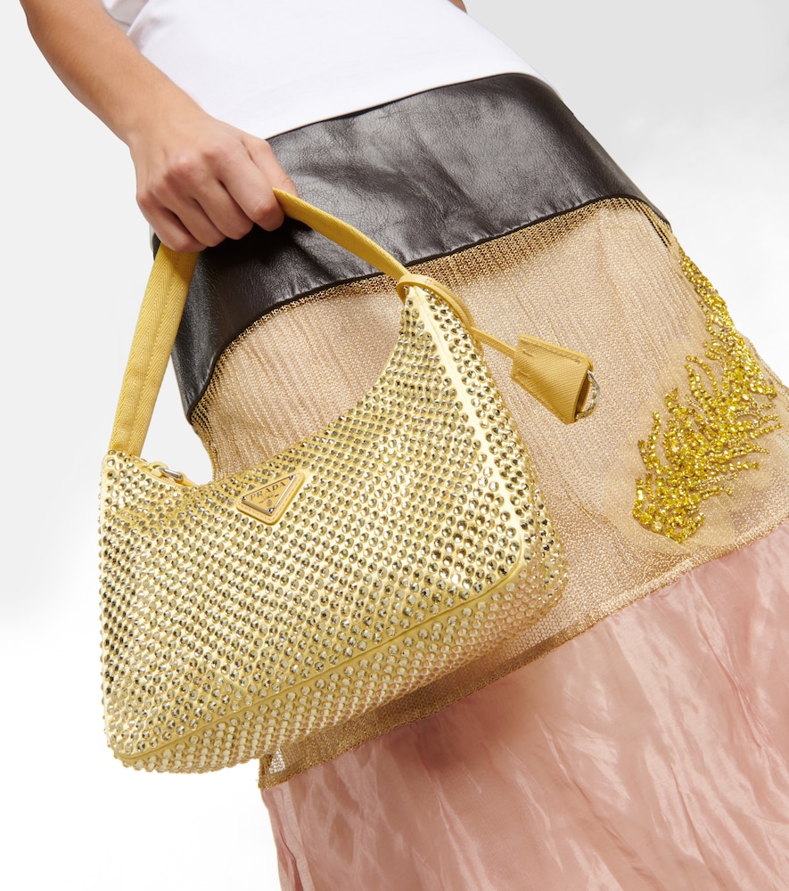 Prada Re-Edition Mini embellished shoulder bag