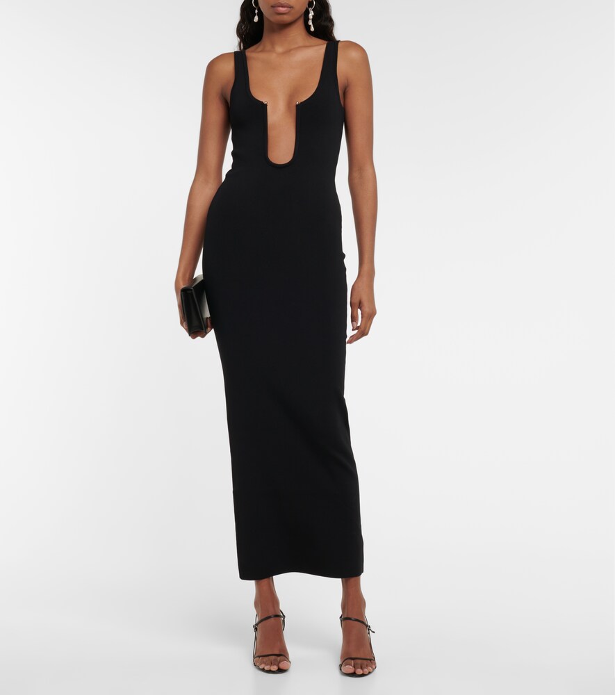  Christopher Esber Christopher Esber Cutout Ribbed-knit Midi Dress 
