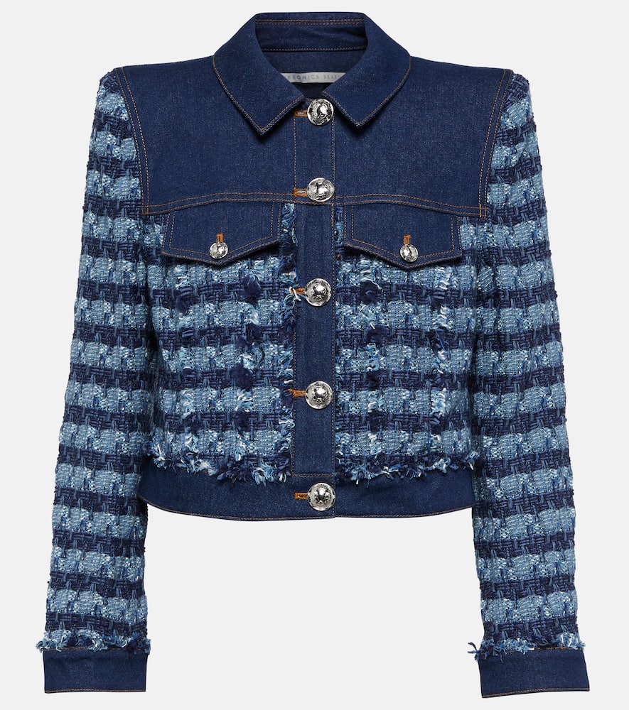 Veronica Beard Santo denim and tweed jacket