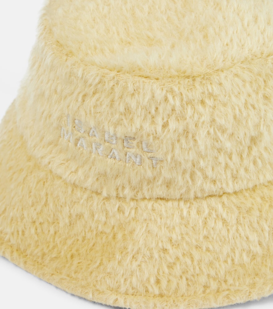 Isabel Marant Embroidered Wool Bucket Hat In Beige
