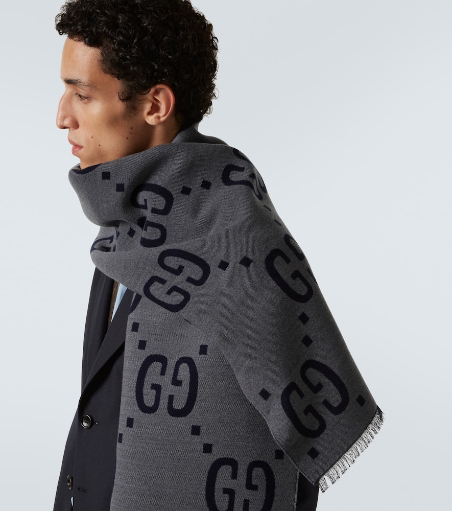  Gucci Gucci Schal Gg Aus Wolle Und Seide 