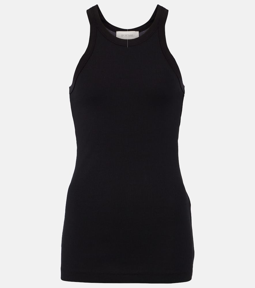 Sportmax Nastie cotton and silk-blend tank top