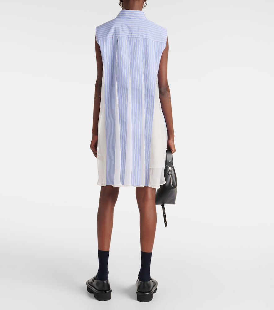  Sacai Sacai Hemdblusenkleid Aus Baumwollpopeline 