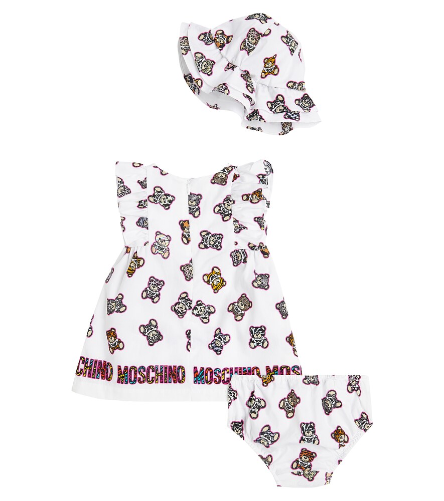  Moschino Kids Moschino Kids Baby Set Aus Kleid, Höschen Und Hut 