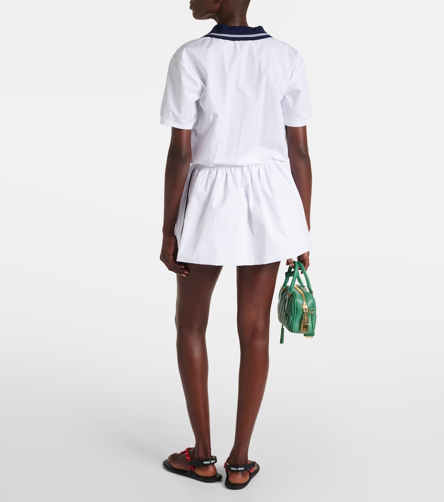  Miu Miu Miu Miu Polokleid Aus Baumwolle 