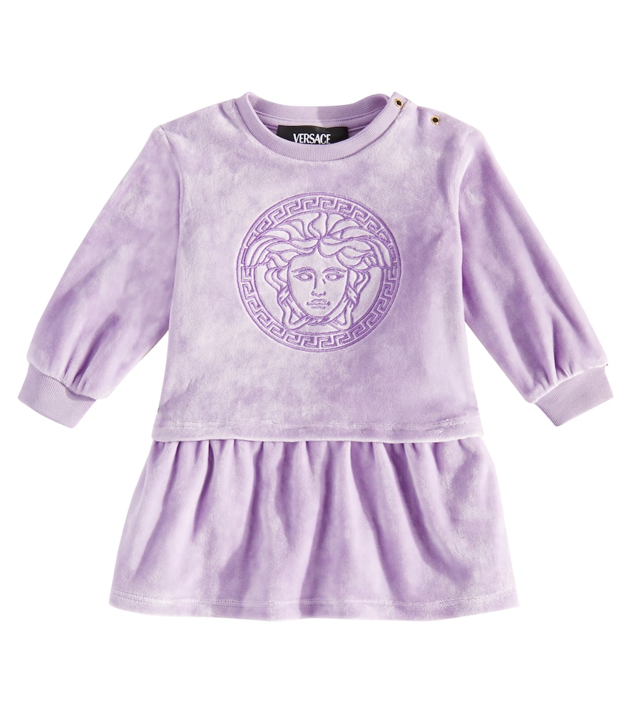 Versace Kids Baby Medusa velvet dress