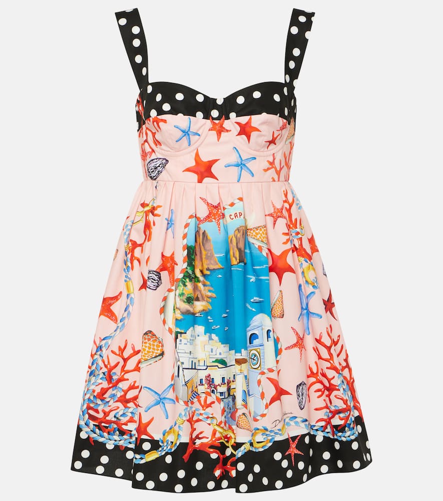 Dolce & Gabbana Capri printed cotton minidress