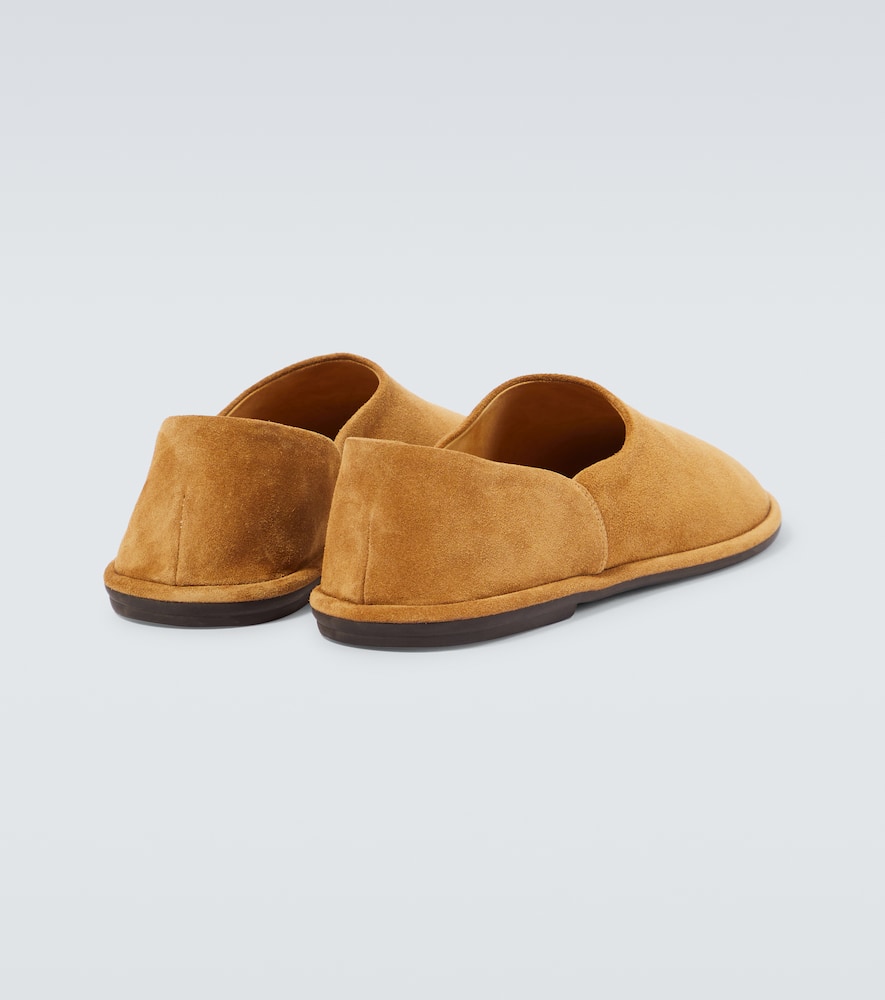 Shop The Row Canal Suede Slip-on Shoes In Brown