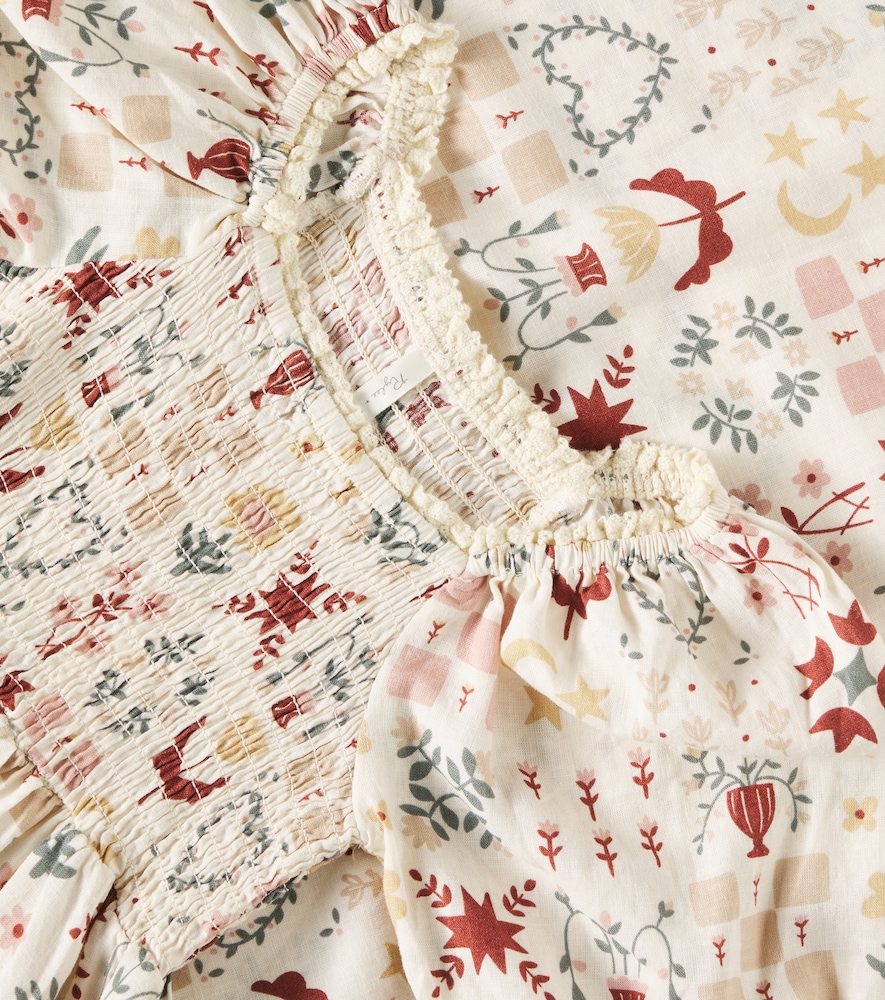  Rylee + Cru Rylee + Cru Della Balloon-sleeve Linen-blend Dress 