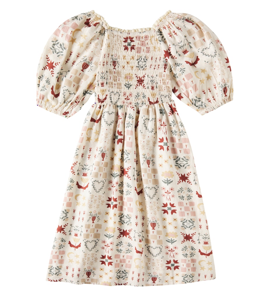  Rylee + Cru Rylee + Cru Della Balloon-sleeve Linen-blend Dress 