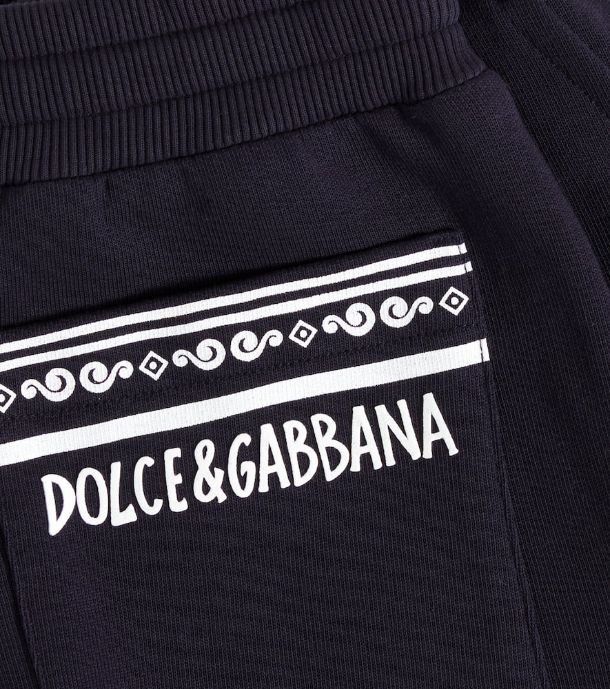 DOLCE & GABBANA LOGO COTTON JERSEY SHORTS