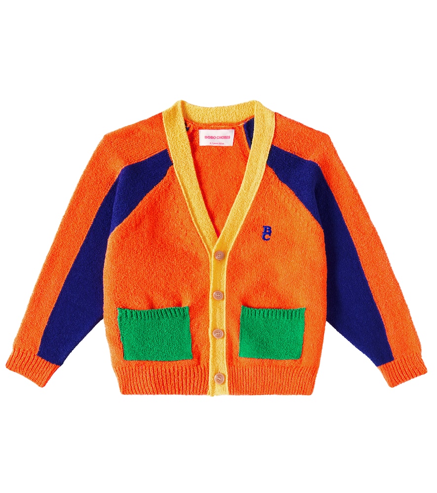 Bobo Choses Colorblocked Cotton-blend Cardigan In Multicoloured