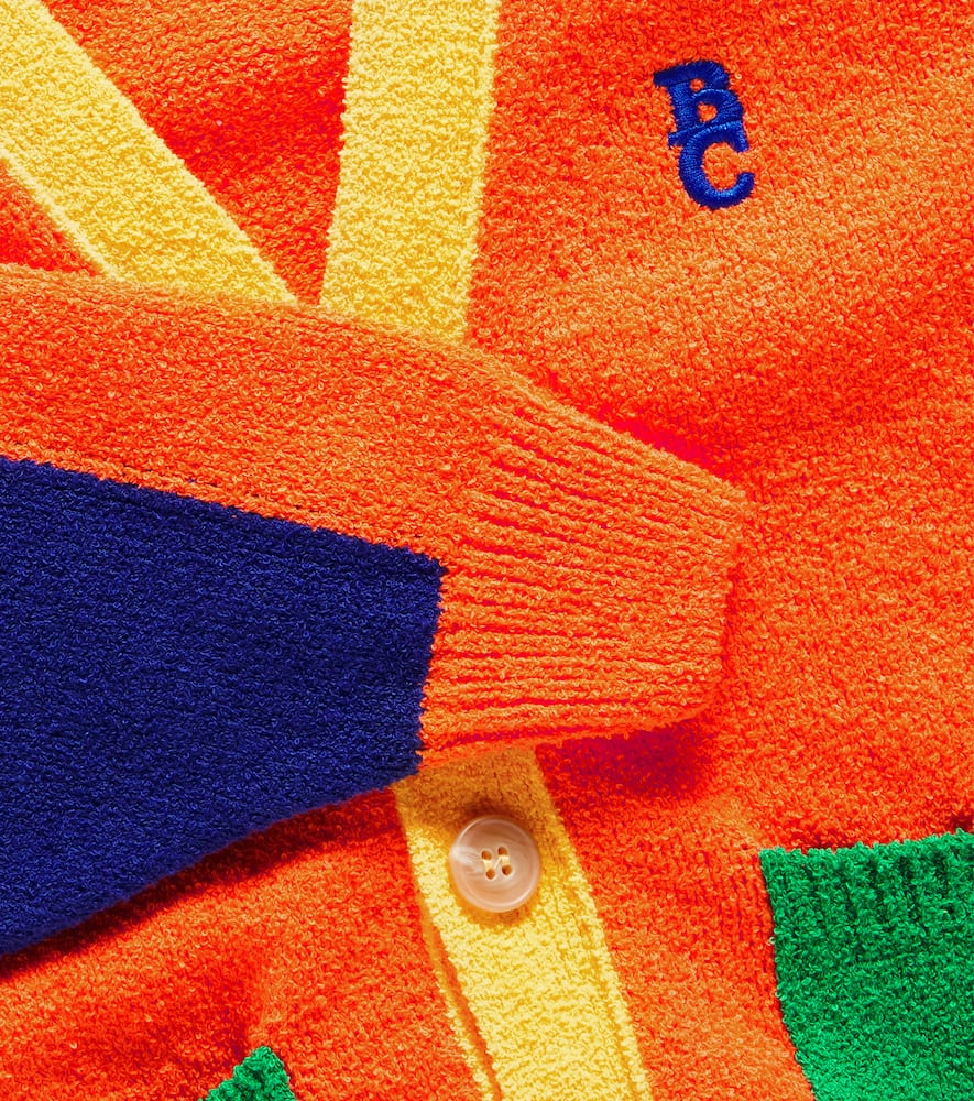 Bobo Choses Colorblocked Cotton-blend Cardigan In Multicoloured