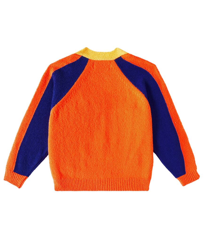 Bobo Choses Colorblocked Cotton-blend Cardigan In Multicoloured