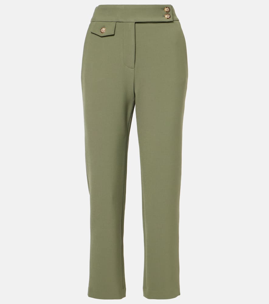 Veronica Beard Renzo Tailored Trousers In Green