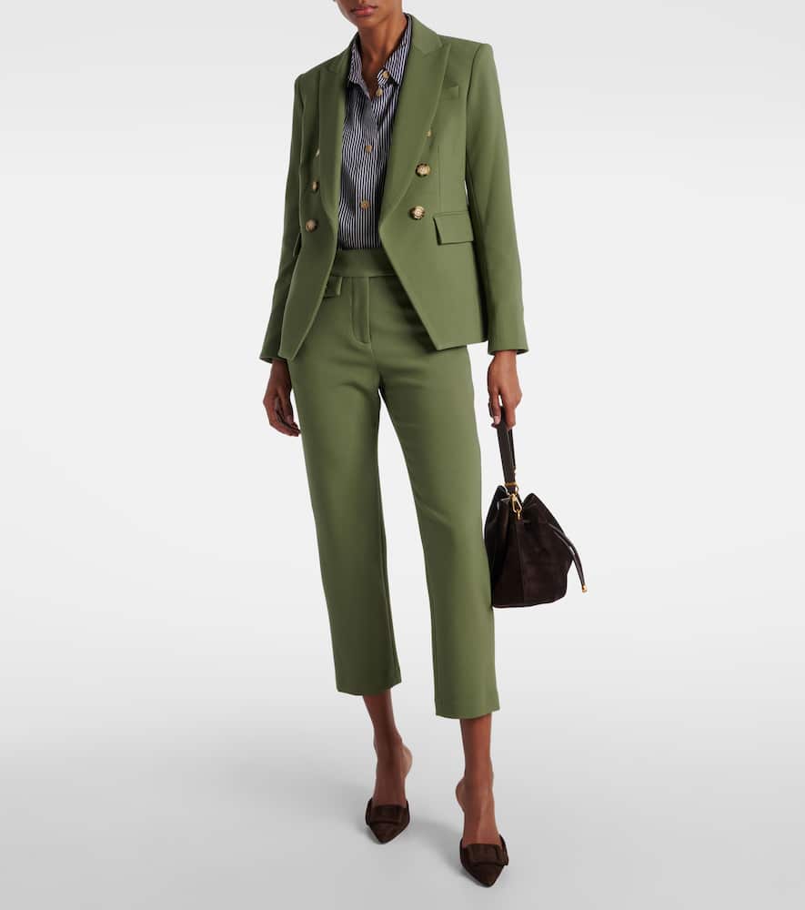 Veronica Beard Renzo Tailored Trousers In Green