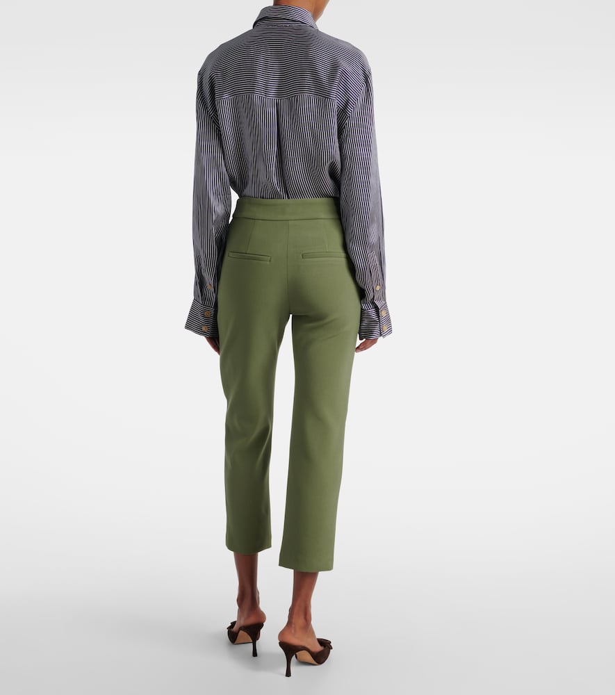 Veronica Beard Renzo Tailored Trousers In Green