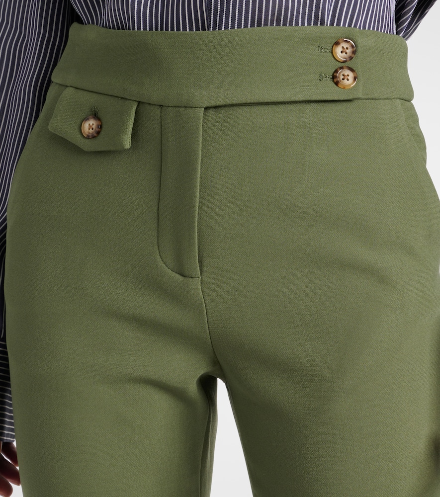 Veronica Beard Renzo Tailored Trousers In Green