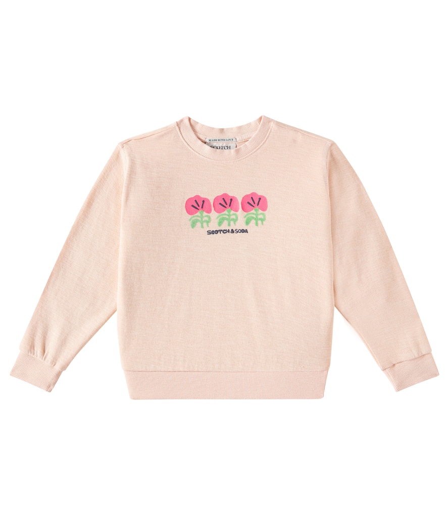 Scotch & Soda Printed Cotton-blend Sweatshirt In Red