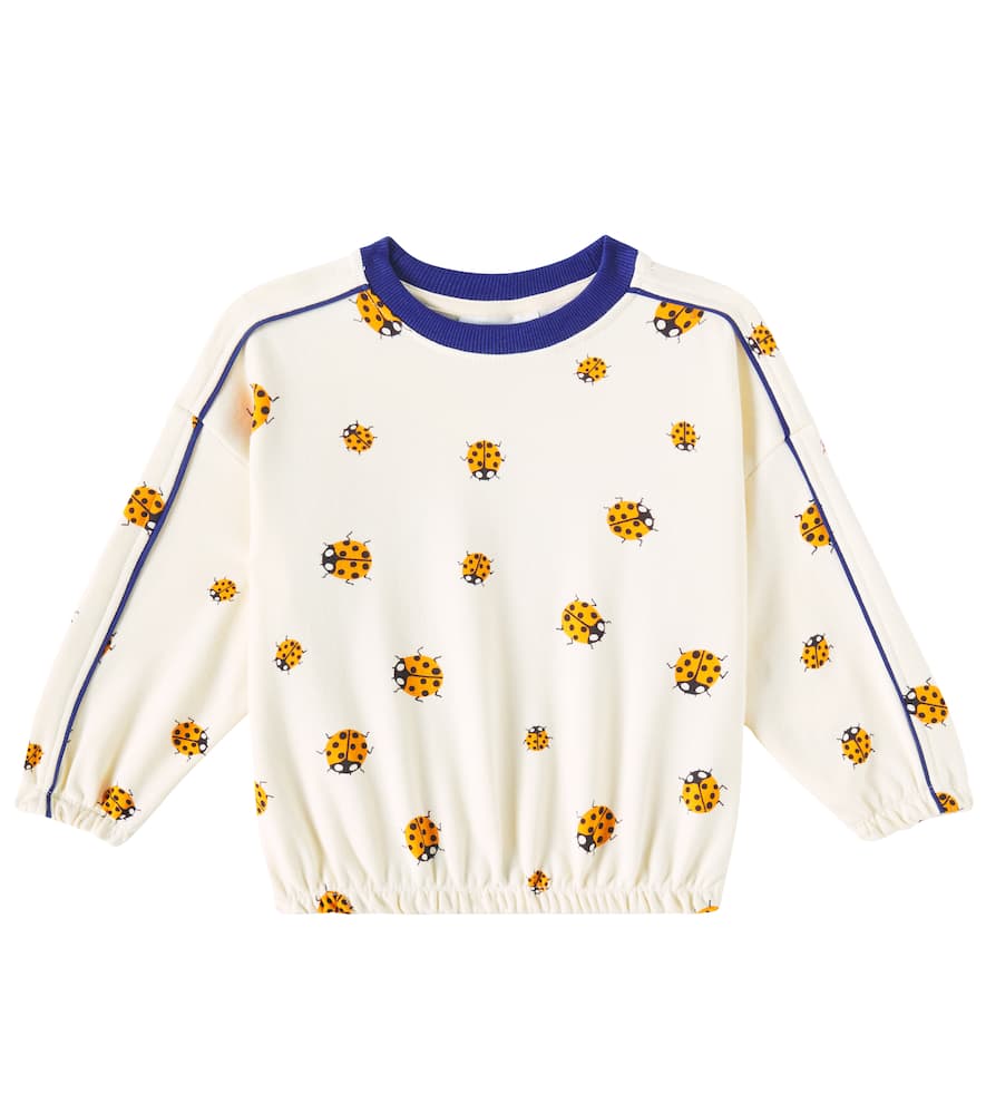 Mini Rodini Ladybugs Cotton Jersey Sweatshirt In Multicoloured