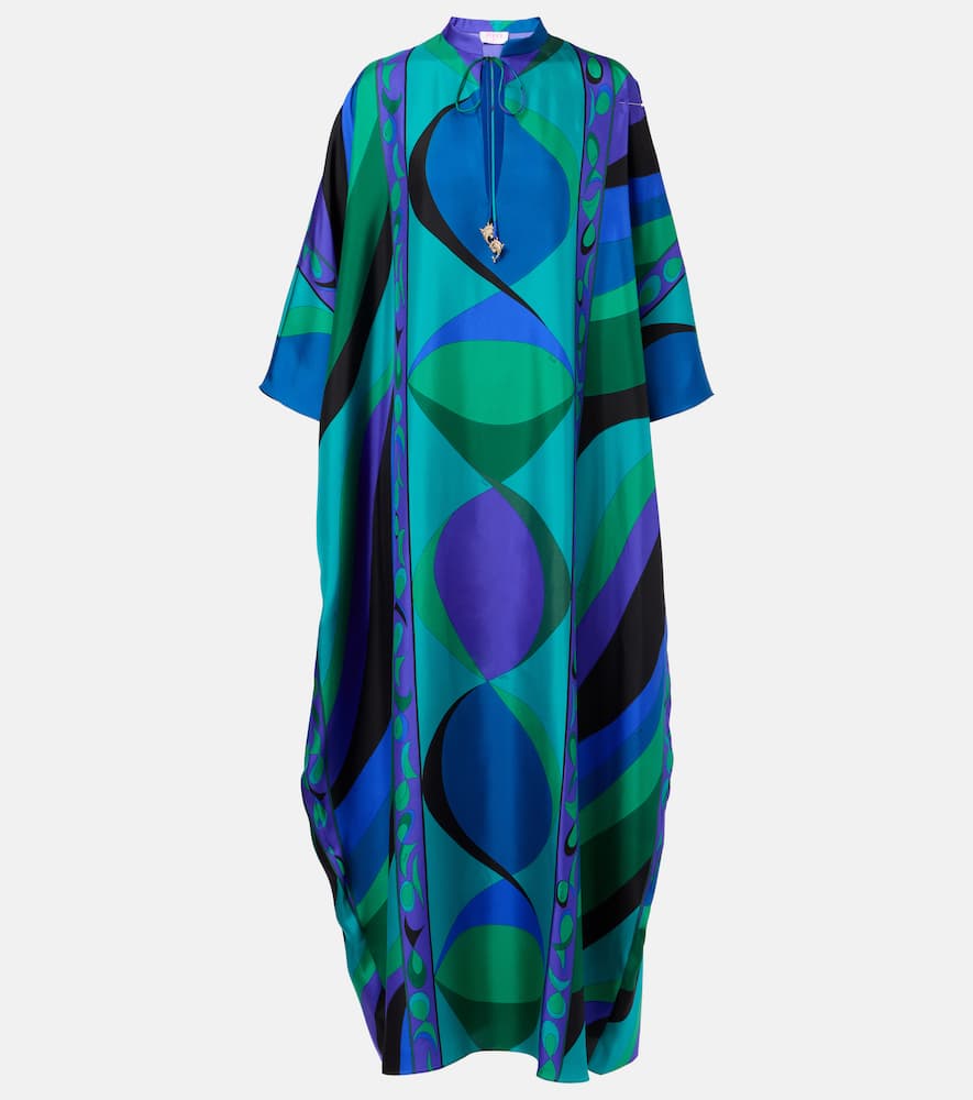 Pucci Pisces Print Silk Kaftan Dress