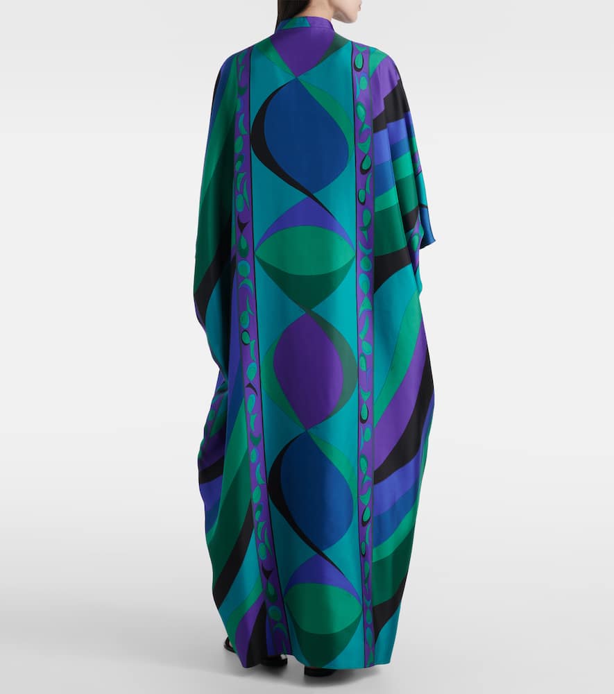 Pucci Pisces Print Silk Kaftan Dress