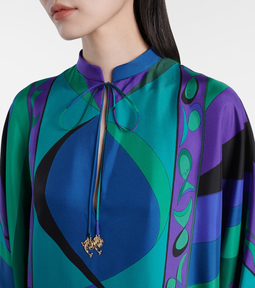 Pucci Pisces Print Silk Kaftan Dress