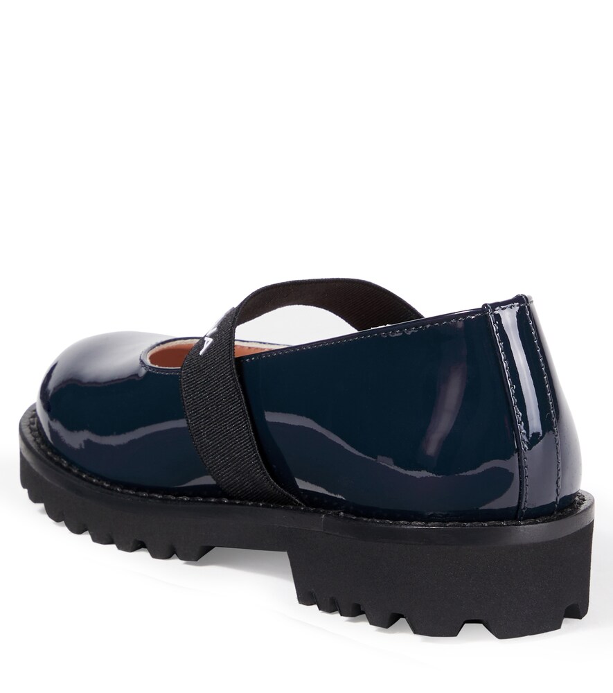  Dolce&gabbana Kids Dolce&gabbana Kids Logo Patent Leather Mary Jane Flats 