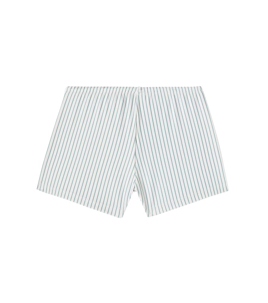 Konges Slojd Aster Bengal Stripe Swim Trunks In White
