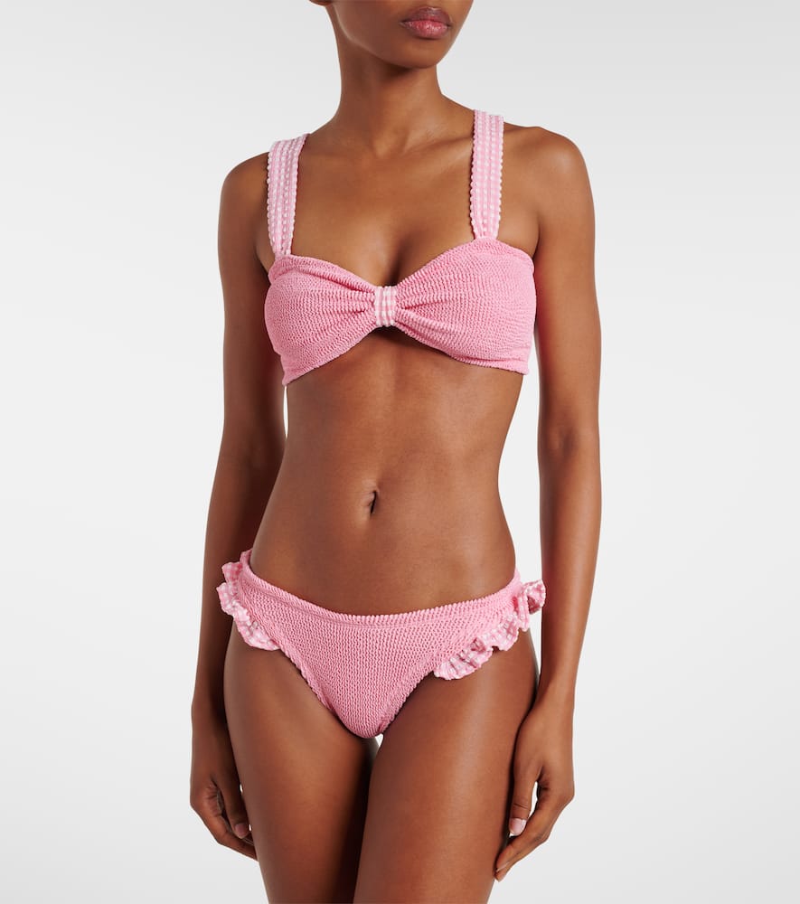 Hunza G Loretta Ruffled Bikini In Pink