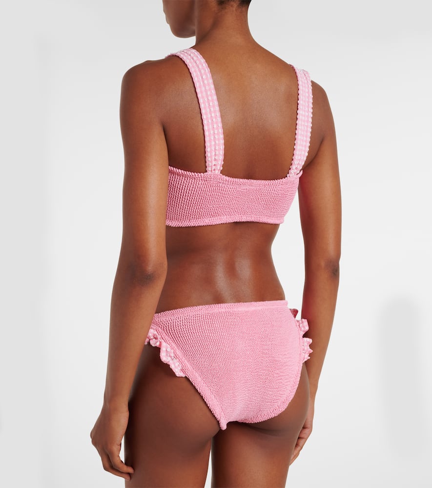 Hunza G Loretta Ruffled Bikini In Pink